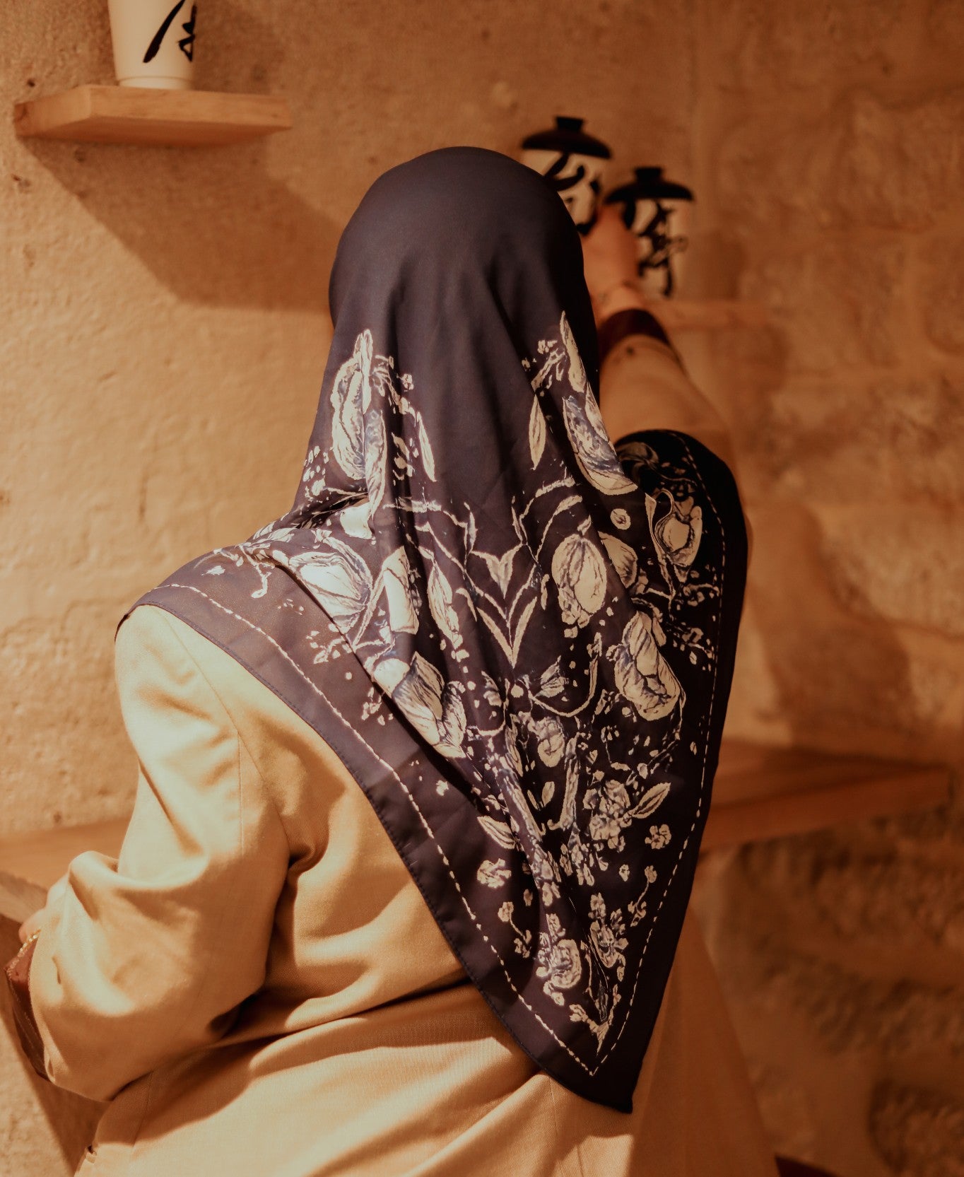 Foulard Chiffon carré 110x110 cm – Azraq Lefoulardcarré