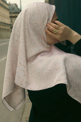 Foulard carré en satin – 110 x 110 cm (Sérénité) beige clair Lefoulardcarré