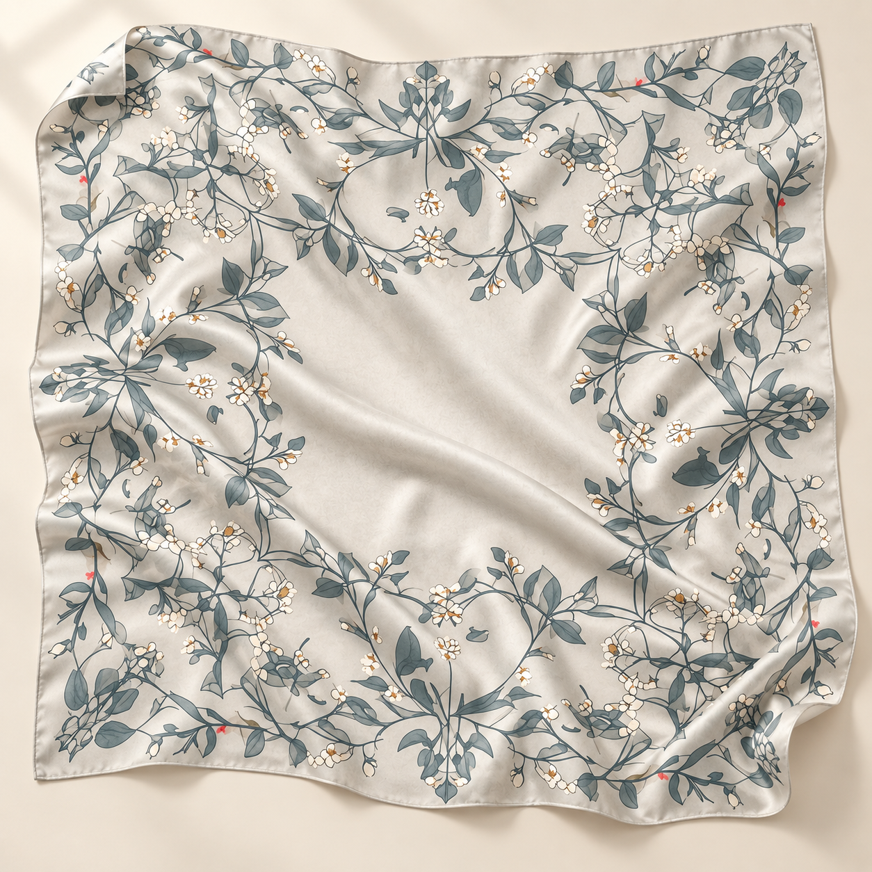 Foulard Chiffon satiné Carré 110x110 cm – Nasma