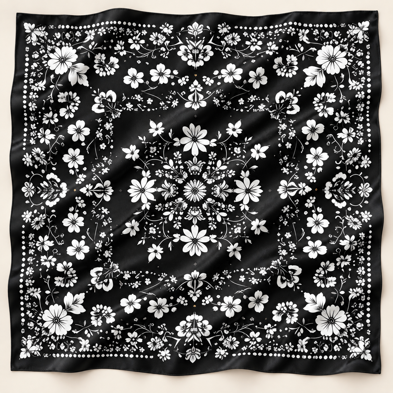 Foulard en satin carré 110x110 cm – Aswad Lefoulardcarré