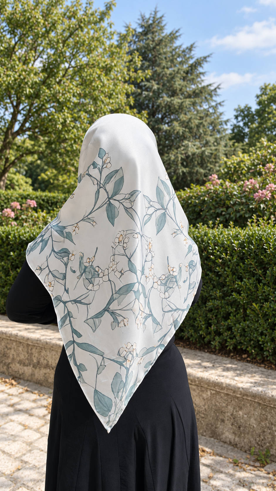 Foulard Chiffon satiné Carré 110x110 cm – Nasma