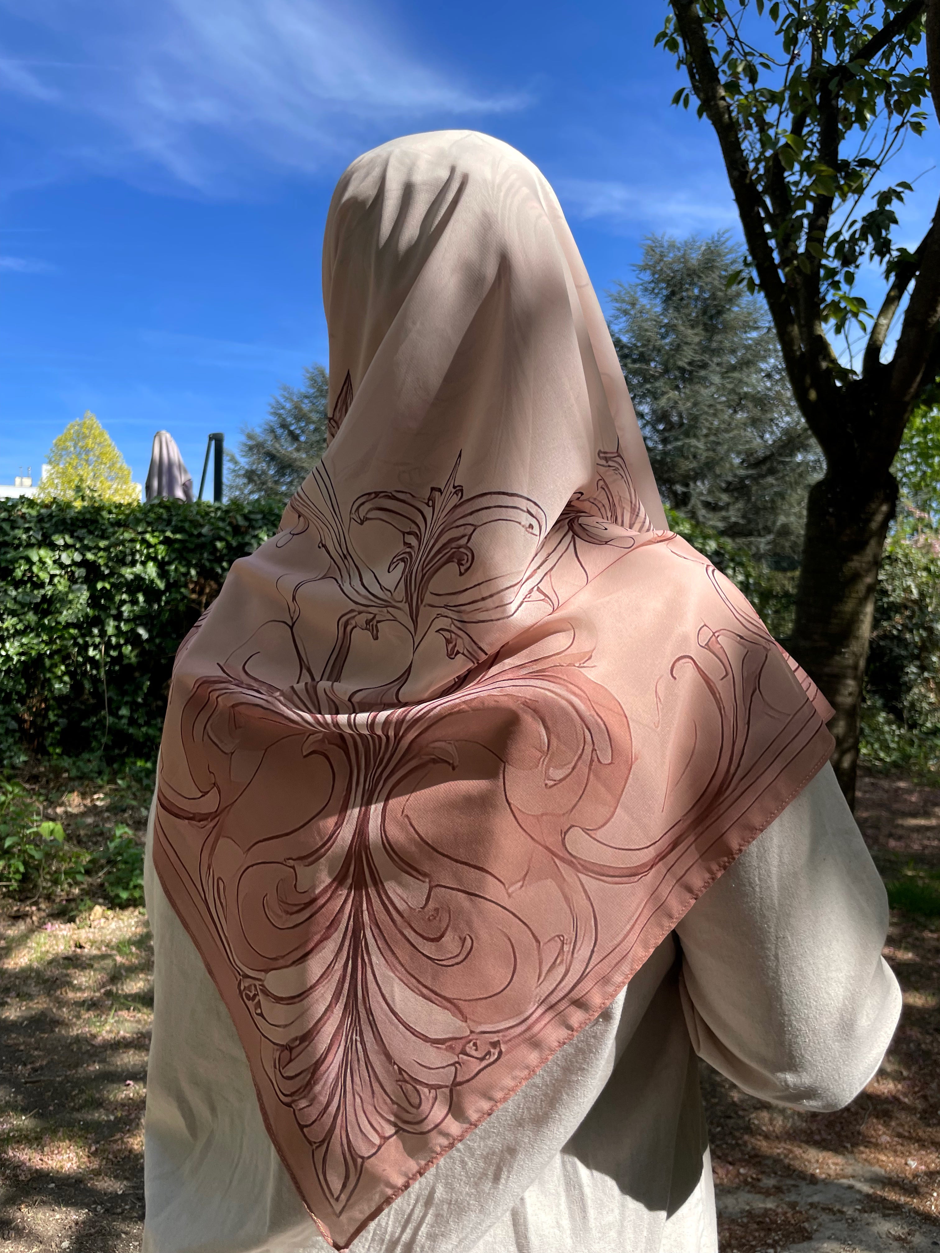 Foulard Mousseline Carré 110x110 cm – Safiya Lefoulardcarré