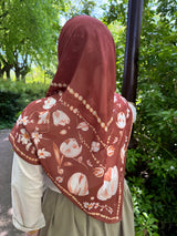 Foulard Mousseline Carré 110x110 cm – Caramel Lefoulardcarré