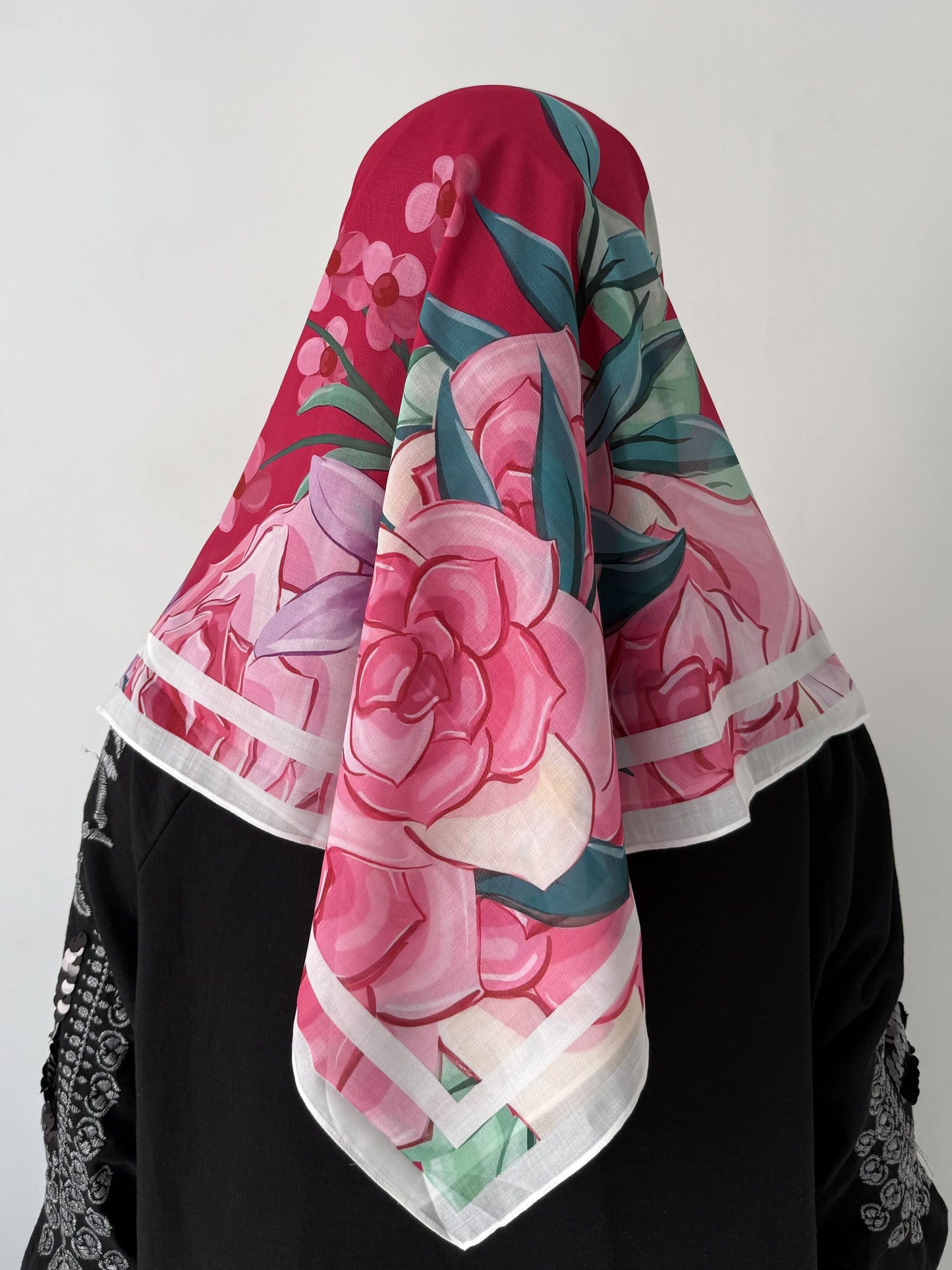 Foulard coton carré 110*110 : Pétale