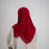 Foulard Mousseline Carré 110x110 cm – Chic et Aérien (Rouge) Lefoulardcarré