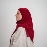 Foulard Mousseline Carré 110x110 cm – Chic et Aérien (Rouge) Lefoulardcarré