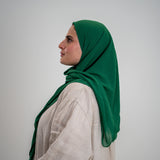 Foulard Mousseline Carré 110x110 cm – Chic et Aérien (Vert) Lefoulardcarré