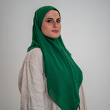 Foulard Mousseline Carré 110x110 cm – Chic et Aérien (Vert) Lefoulardcarré