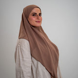Foulard Mousseline Carré 110x110 cm – Chic et Aérien (Taupe) Lefoulardcarré