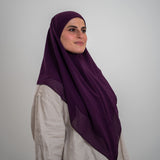 Foulard Mousseline Carré 110x110 cm – Chic et Aérien (Prune) Lefoulardcarré