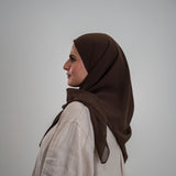 Foulard Mousseline Carré 110x110 cm – Chic et Aérien (Marron) Lefoulardcarré