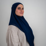 Foulard Mousseline Carré 110x110 cm – Chic et Aérien (Bleu Marine) Lefoulardcarré