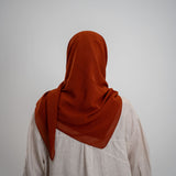 Foulard Mousseline Carré 110x110 cm – Chic et Aérien (Brique) Lefoulardcarré