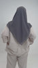 Foulard Mousseline Carré 110x110 cm – Chic et Aérien (Gris)